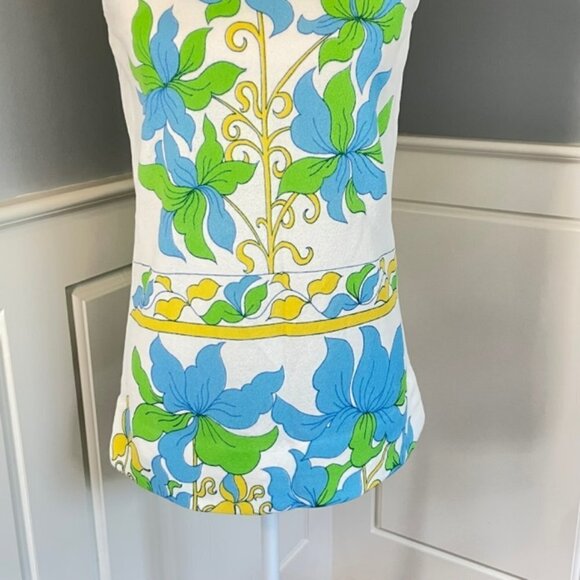 Vintage 1960's Mod Vibrant Floral Tunic Small - Picture 2 of 13